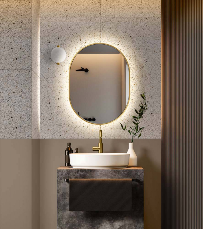 Lustro Ambient Slim Gold/Copper LED GieraDesign - foto 1