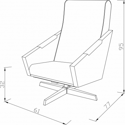 Fotel ENI SWIVEL Melyo - foto 13