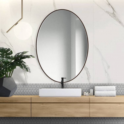 Lustro Scandi Slim Owal  Black White GieraDesign - foto 7