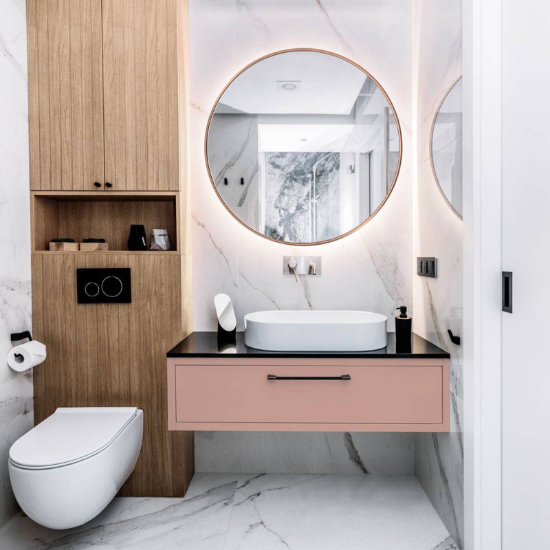 Lustro Scandi Slim LED Gold Copper GieraDesign - foto 1