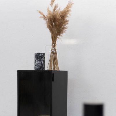 Szafka nocna / stal + szkło ryflowane / object025 - foto 5